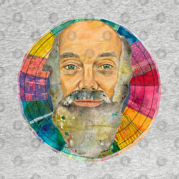 Rainbow Ram Dass by karenpaytonart